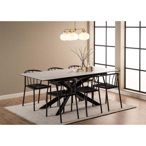 Stół Irwine 168/210x90cm white Akranes - ACTONA